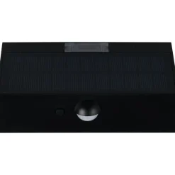 Aurinkokennoseinävalaisin Trio Elvas LED, liike- ja hämärätunnistin, mattamusta