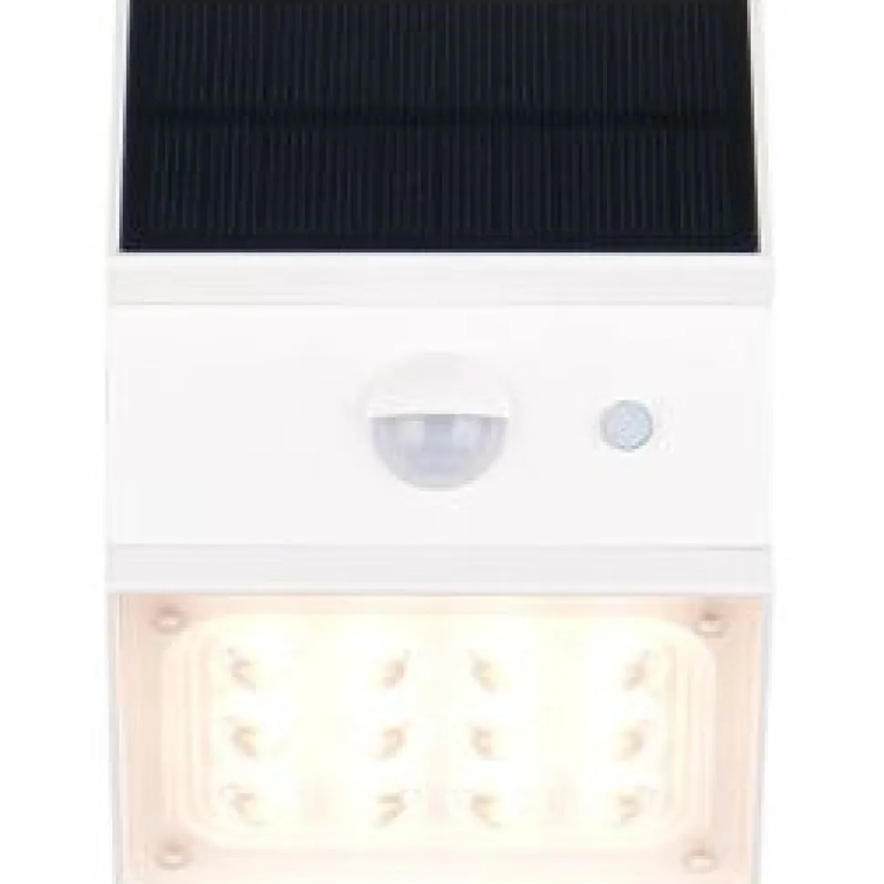 Aurinkokennoseinävalaisin Trio Talca LED, liike- ja hämärätunnistin, mattamusta