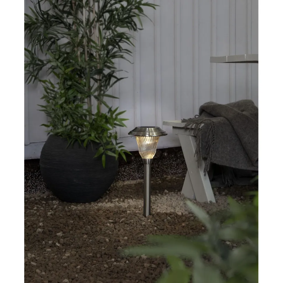 Aurinkokennovalaisin Star Trading Barcelona, 170x170x410mm, hopea