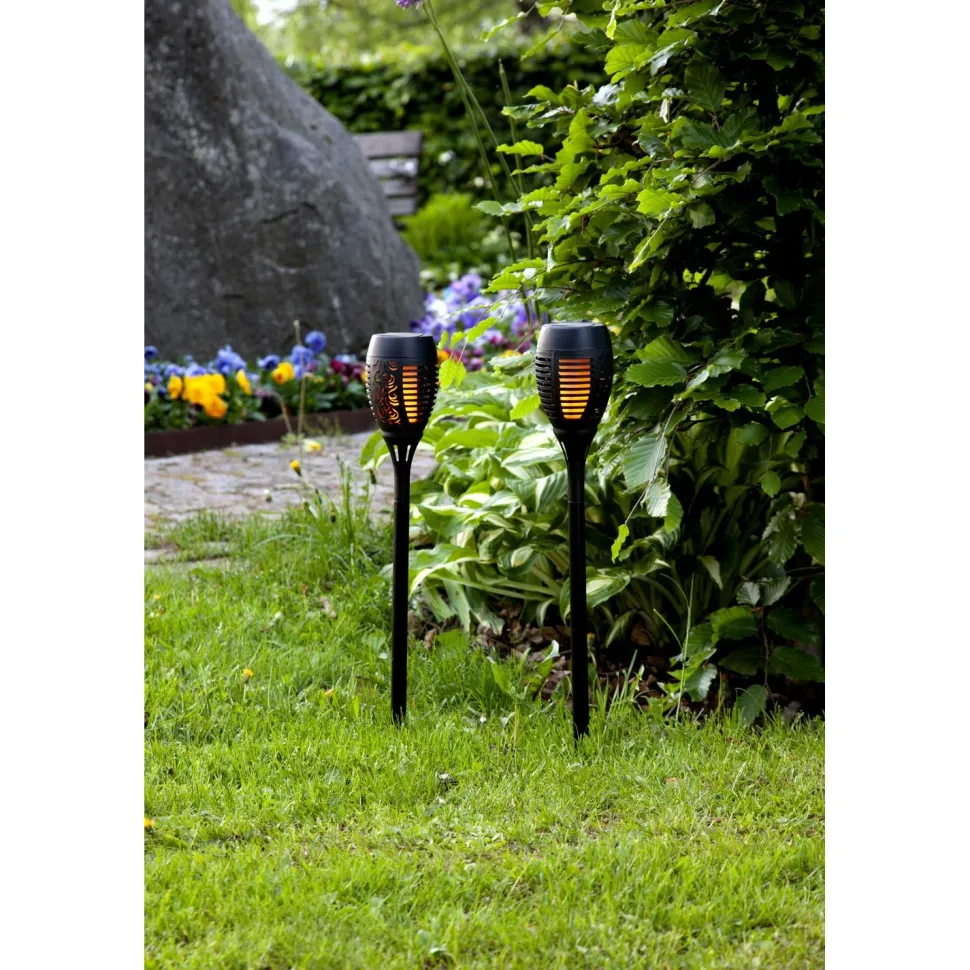 Aurinkokennovalaisin Star Trading Flame, 90x90x200mm, 2kpl, musta