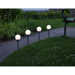 Aurinkokennovalaisin Star Trading Globus, 27cm, musta, 4kpl