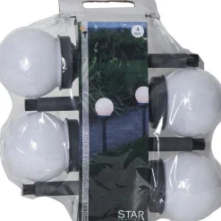 Aurinkokennovalaisin Star Trading Globus, 27cm, musta, 4kpl