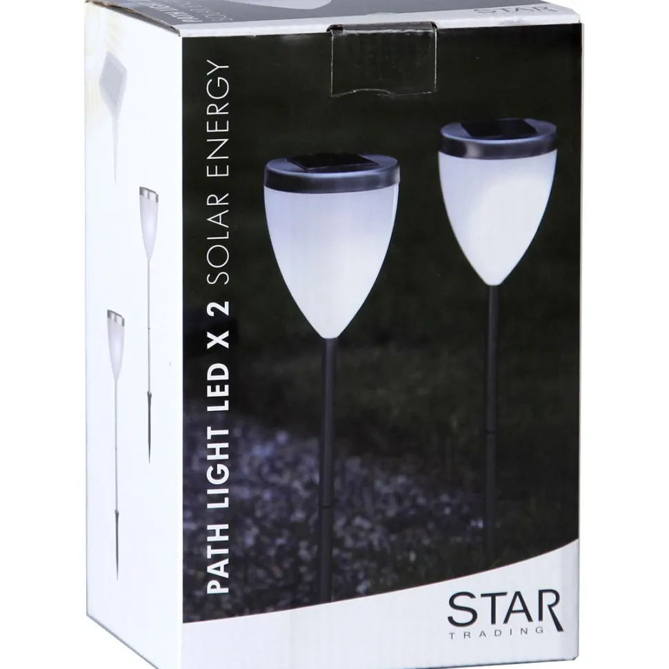 Aurinkokennovalaisin Star Trading Vigo, 34cm, 2kpl, kromi