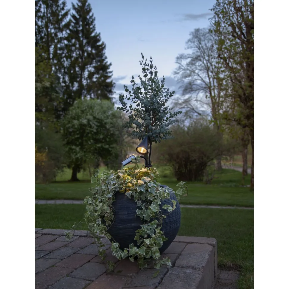 Aurinkokennovalaisin Star Trading Powerspot, 60x60x340mm, musta