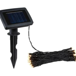 Aurinkokennovaloketju Paulmann Aurinka IP44 3000K 60 valoa 7.9m musta