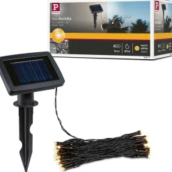 Aurinkokennovaloketju Paulmann Aurinka IP44 3000K 60 valoa 7.9m musta