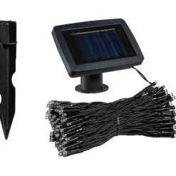 Aurinkokennovaloketju Paulmann Aurinka IP44 3000K 60 valoa 7.9m musta