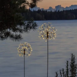 Aurinkokennovalo Star Trading Firework 85cm musta