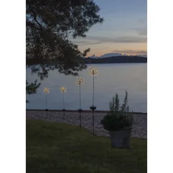 Aurinkokennovalo Star Trading Firework 85cm musta
