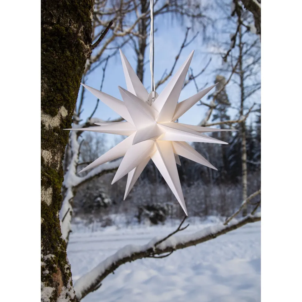 3D LED-valotähti Star Trading Alice, ulkokäyttöön, 60cm, valkoinen