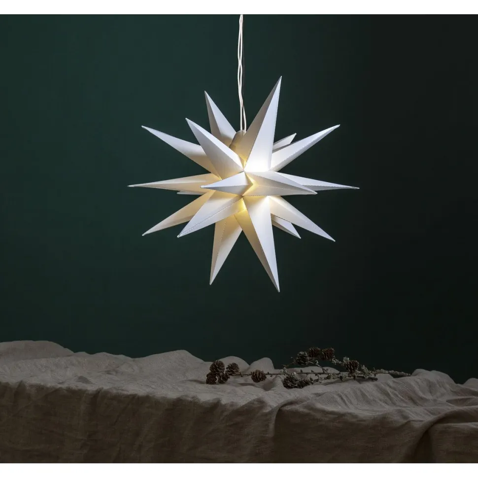 3D LED-valotähti Star Trading Alice, ulkokäyttöön, 60cm, valkoinen