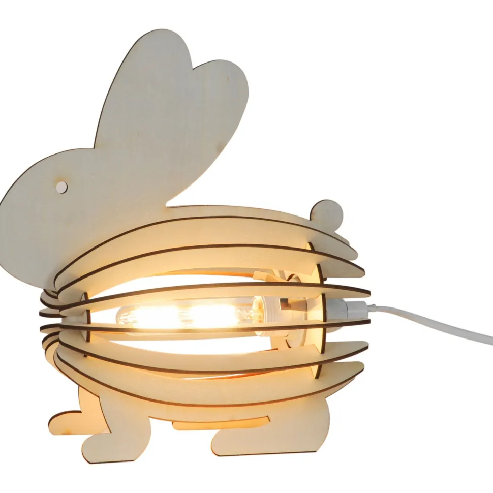 DIY-pöytävalaisin Heat Rabbit 27cm E14 tee-se-itse puu