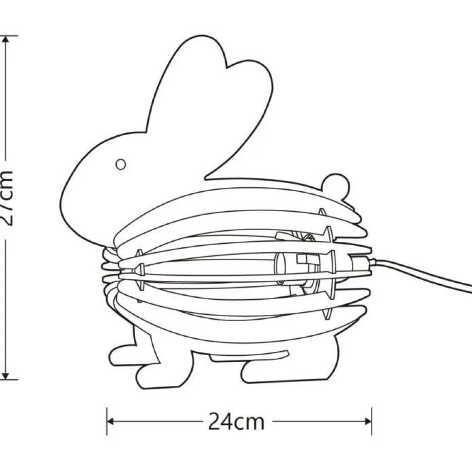 DIY-pöytävalaisin Heat Rabbit 27cm E14 tee-se-itse puu
