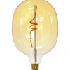 Filamenttilamppu Airam SmartHome SPIRAL FILAMENT, 4.9W, E27, 380lm, 1800-3000K, amber