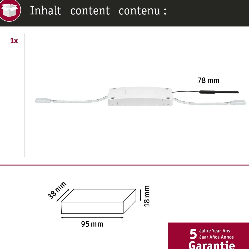 Himmennys- ja kytkinohjain Paulmann MaxLED, Zigbee 3.0, DC 24V, max.144W