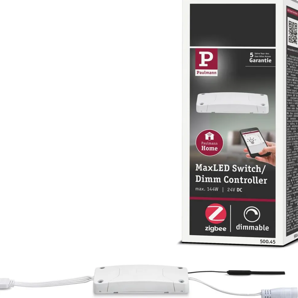 Himmennys- ja kytkinohjain Paulmann MaxLED, Zigbee 3.0, DC 24V, max.144W