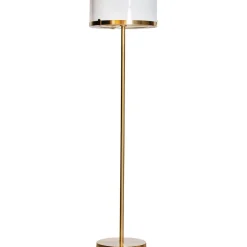 Jalkalamppu By Rydéns Marcel 150cm E27 himmennin messinki/valkoinen