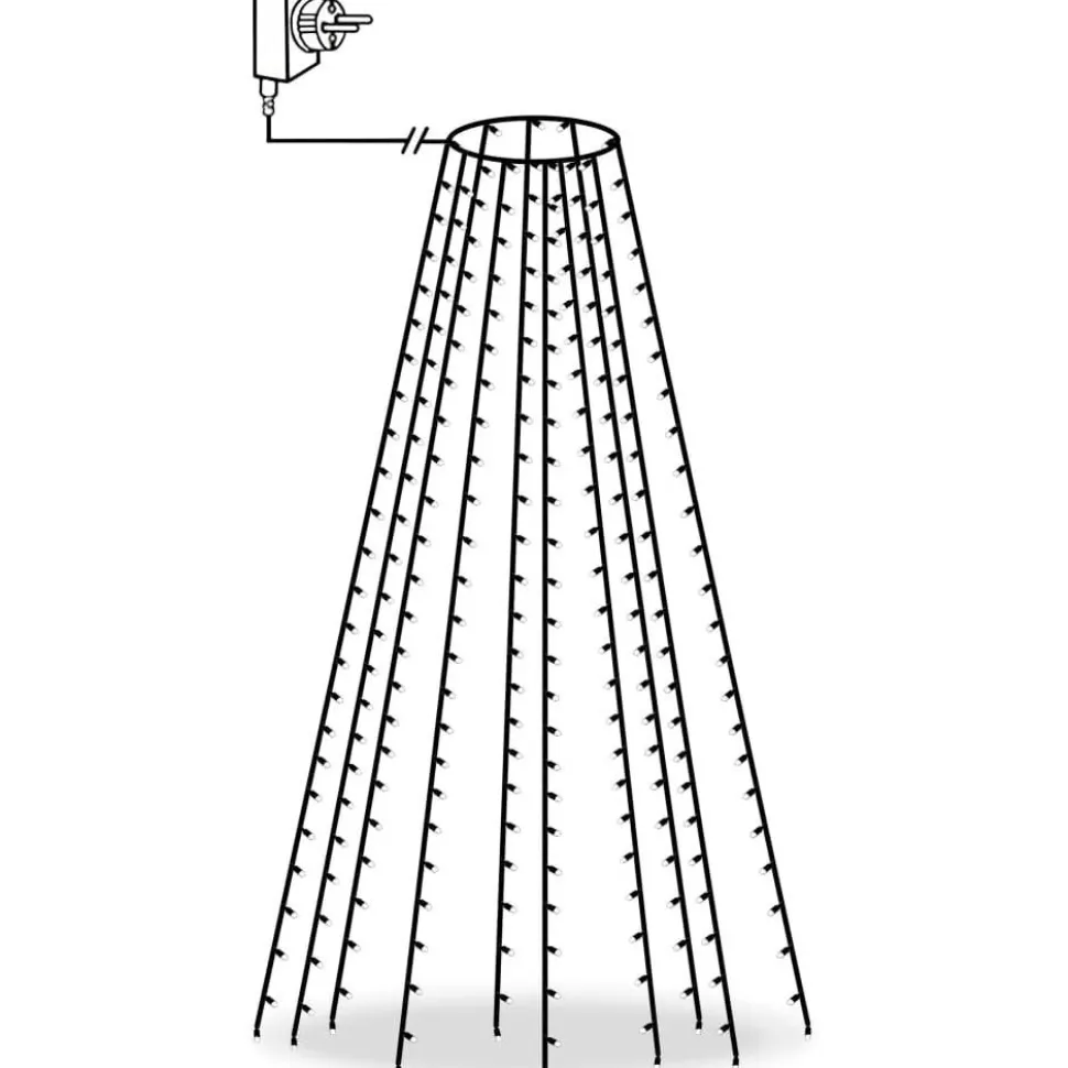 Joulukuusen valoverkko 250 lediä ip44 250 cm