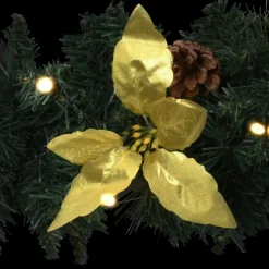Jouluseppele LED-valoilla, kultakoristelulla, 60cm
