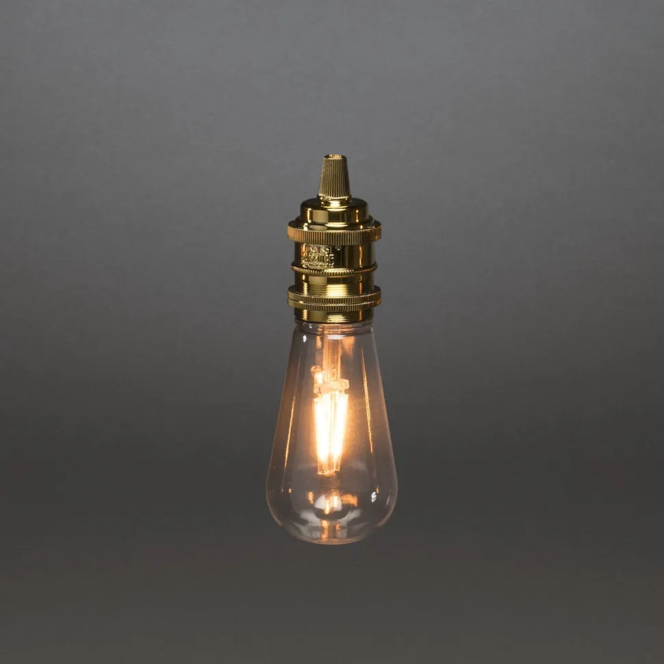 Juhlavalosarja Konstsmide, IP20, 8 x LED, kulta/amber, tekstiilikaapeli, himmennin
