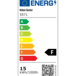 Kasvivalo Nelson Garden LED-lamppu, 15W, E27, varjostimella