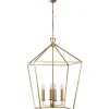 Kattokruunu Linento Lighting Till, 50cm, 4xE14, kulta