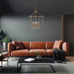 Kattokruunu Linento Lighting Till, 50cm, 4xE14, kulta