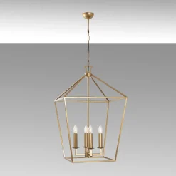Kattokruunu Linento Lighting Till, 50cm, 4xE14, kulta