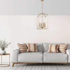Kattokruunu Linento Lighting Till, 35cm, 4xE14, kulta