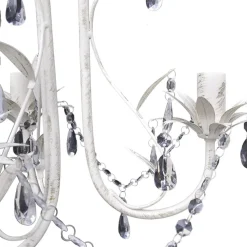 Kattokruunut kristallihelmillä 2 kpl elegantti valkoinen