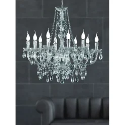 Kattokruunu Trio Luster 10-osainen Ø76 cm kromi