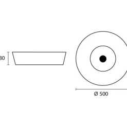 Kattoplafondi Innolux Yki Ø 390x130 mm valkoinen/harmaa