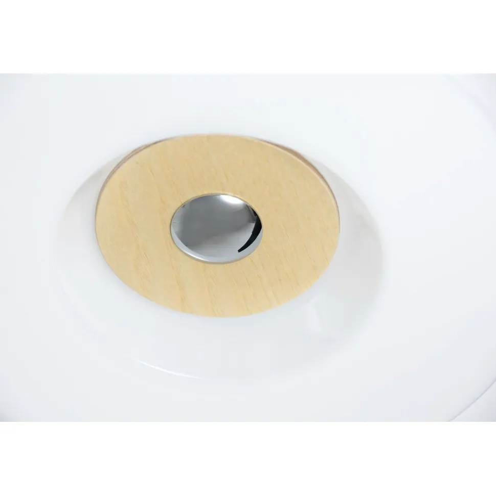Kattoplafondi Innolux Yki ø 390x130 mm valkoinen/saarnipuu