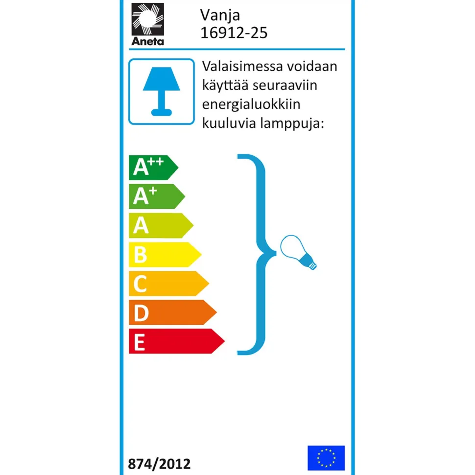 Kattoplafondi Aneta Lighting Vanja valkoinen/harjattu messinki
