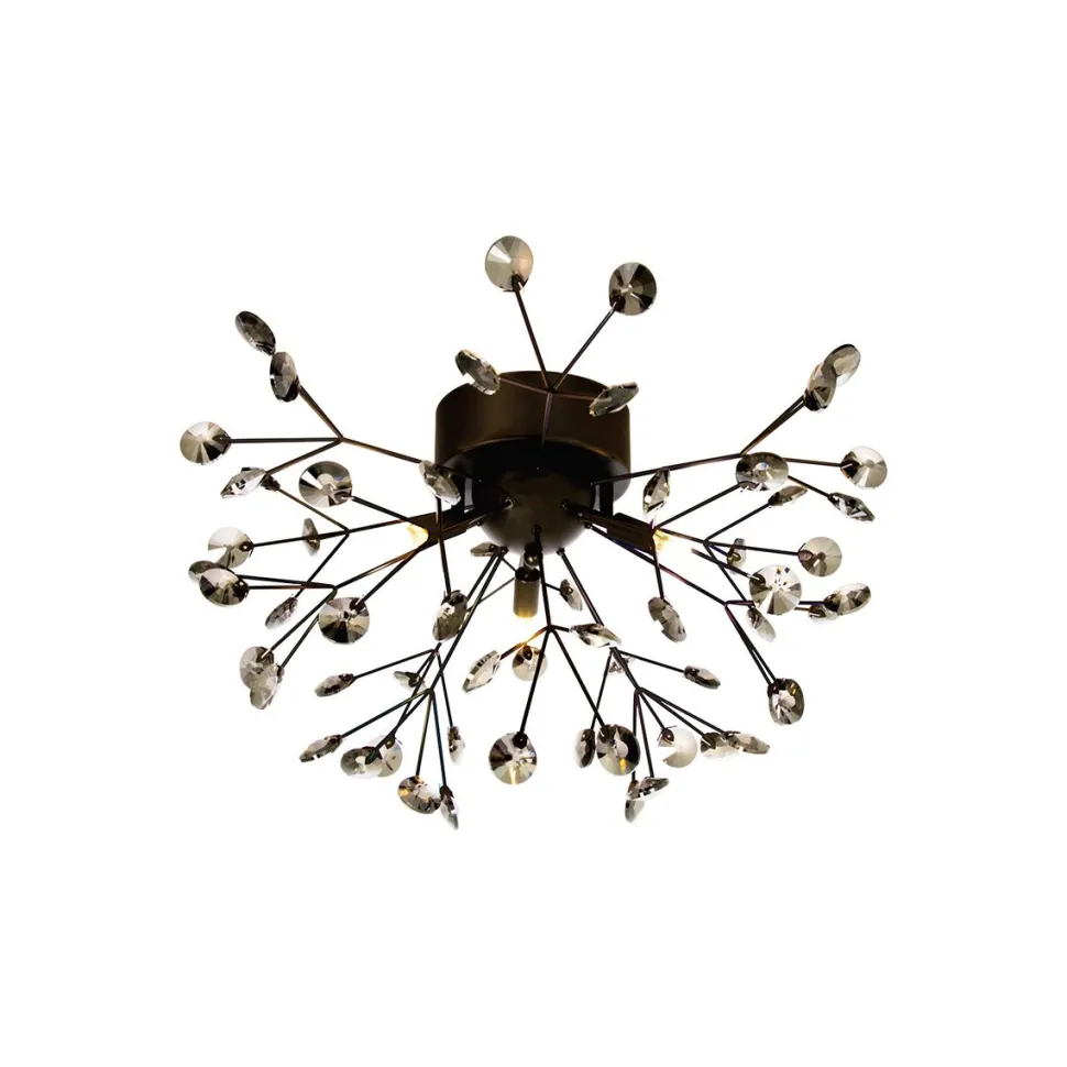 Kattoplafondi Aneta Lighting Viva kristalli musta