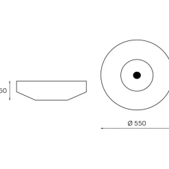 Kattoplafondi Innolux Anni Ø 550x150 mm valkoinen