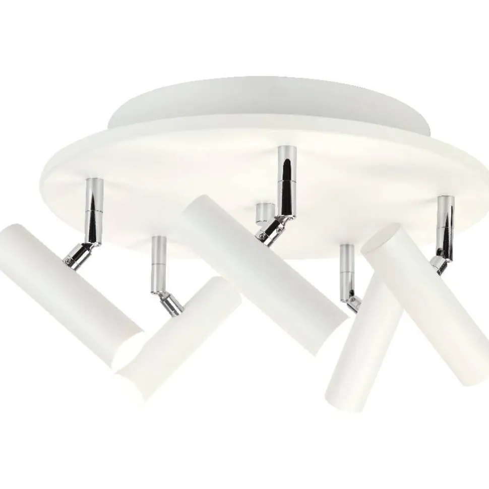 Kattospotti Aneta Lighting Artic 5-osainen pyöreä valkoinen/kromi