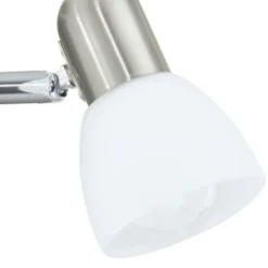 Kattospotti Enea 300x70 mm 2-osainen valkoinen/harjattu teräs