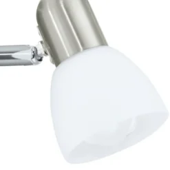 Kattospotti Enea 500x70 mm 3-osainen valkoinen/harjattu teräs