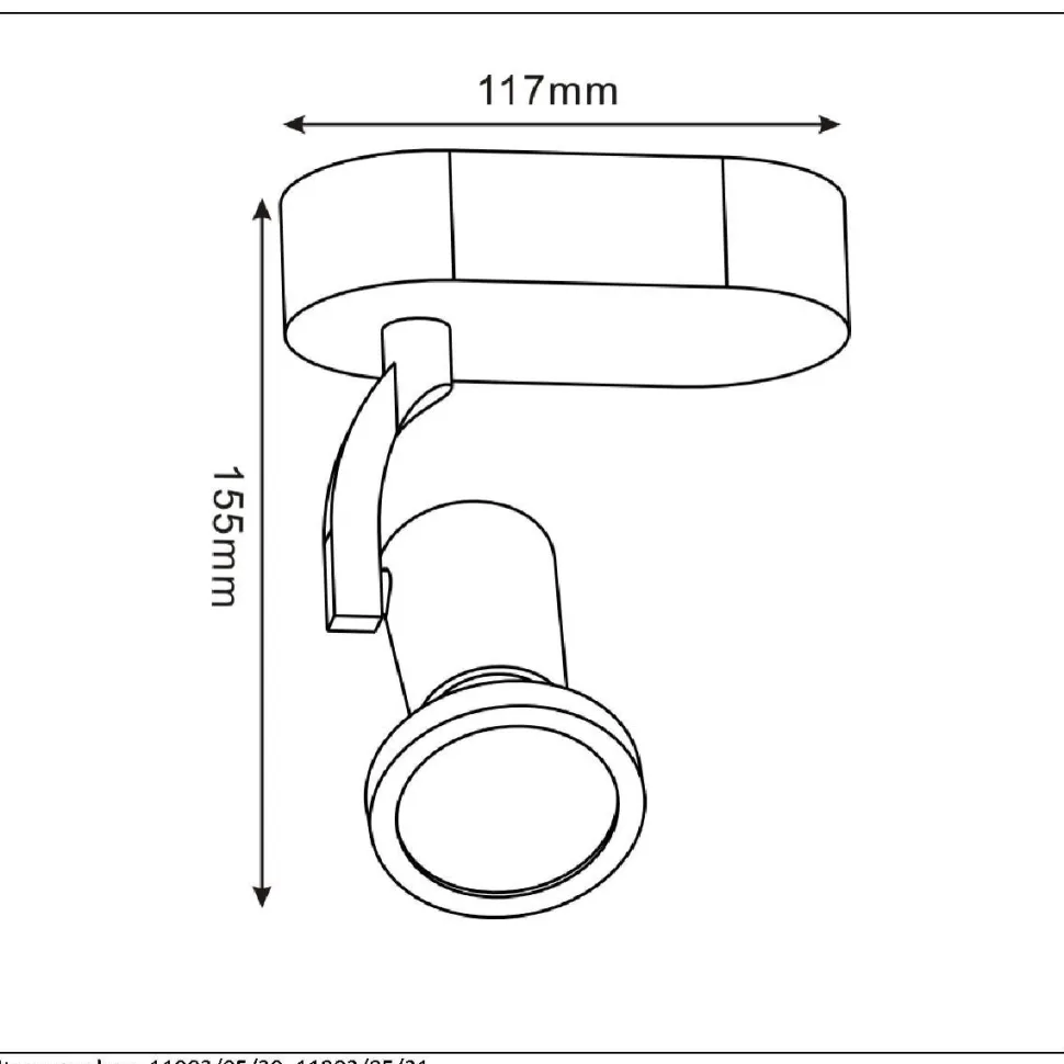 Kattospotti Lucide Jaster 117x50mm 5W valkoinen