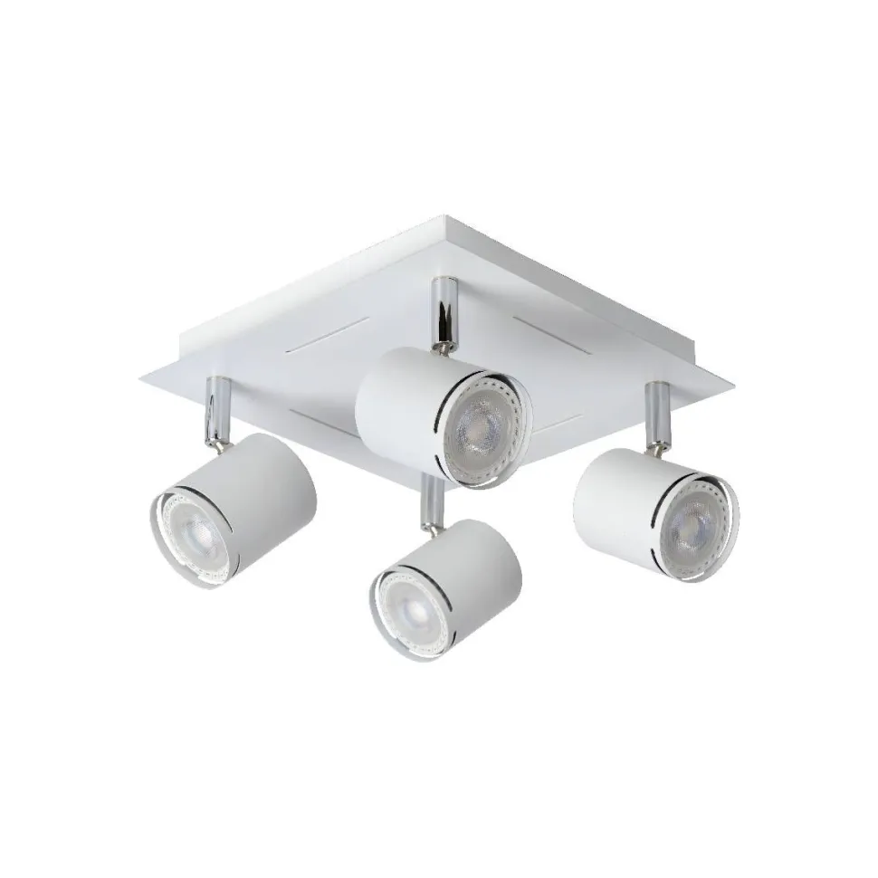 Kattospotti Lucide Rilou 260x260mm 4x5W himmennettävä valkoinen