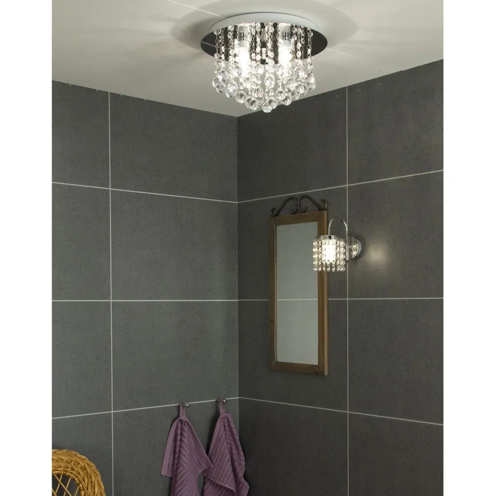 Kattovalaisin Aneta Lighting Teresa IP44 Ø 360x220 mm kromi/kirkas