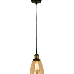 Kattovalaisin Aneta Lighting Becky ø 14 cm antikkimessinki/meripihka