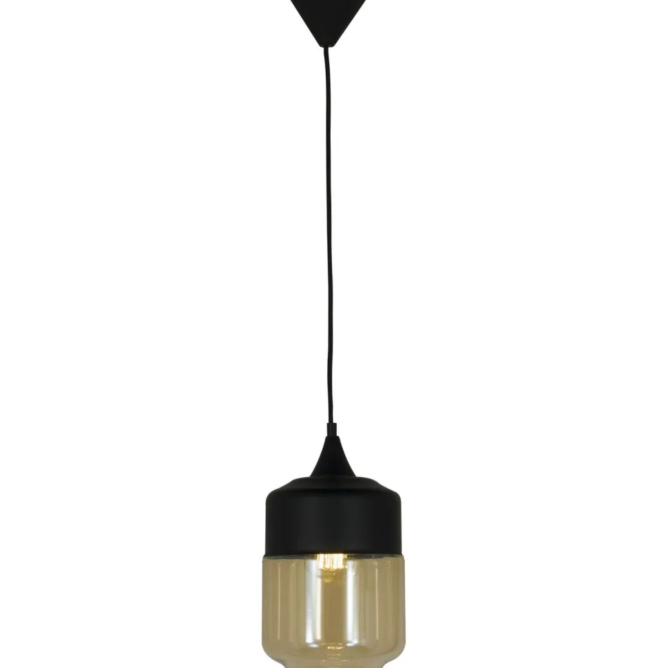 Kattovalaisin Aneta Lighting Mitte ø 18 cm musta/meripihka