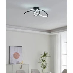 Kattovalaisin Eglo Calarossa-z LED RGB CCT musta/valkoinen