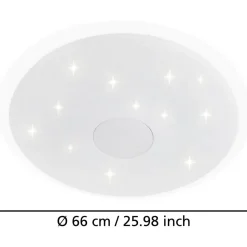 Kattovalaisin Eglo Lanciano Ø66cm 36W LED CCT valkoinen
