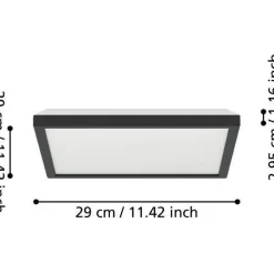 Kattovalaisin Eglo Rovito LED CCT 39x39cm IP44 valkoinen