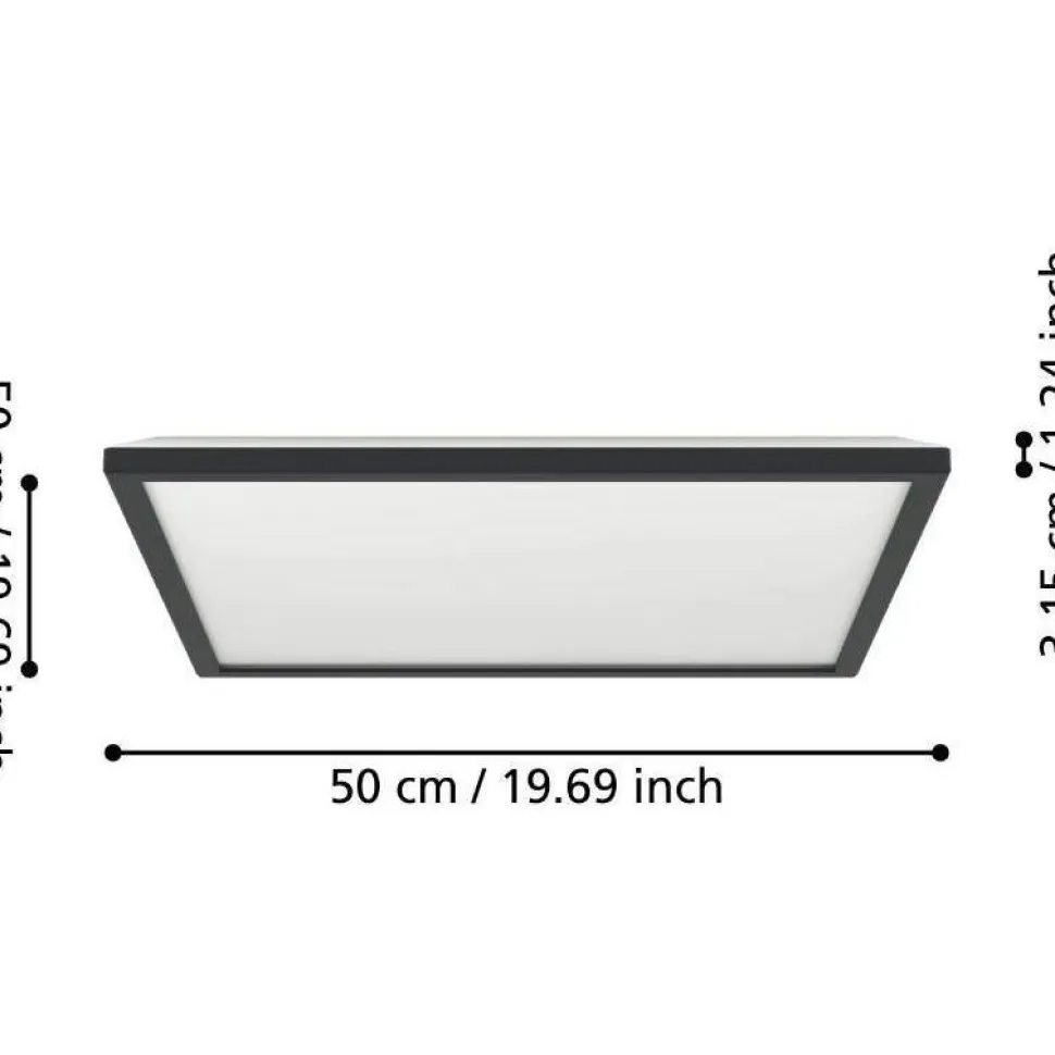 Kattovalaisin Eglo Rovito LED CCT 39x39cm IP44 valkoinen