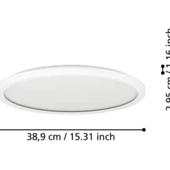 Kattovalaisin Eglo Rovito LED CCT Ø30cm IP44 valkoinen