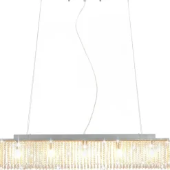 Kattovalaisin kristallihelmillä hopea 104 cm e14